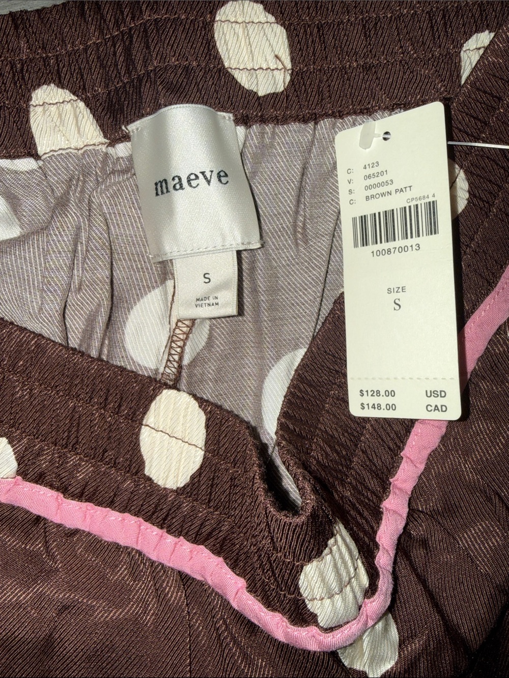 Brooklin Printed Wide-Leg Pants by Maeve NWT - Picture 3 of 6